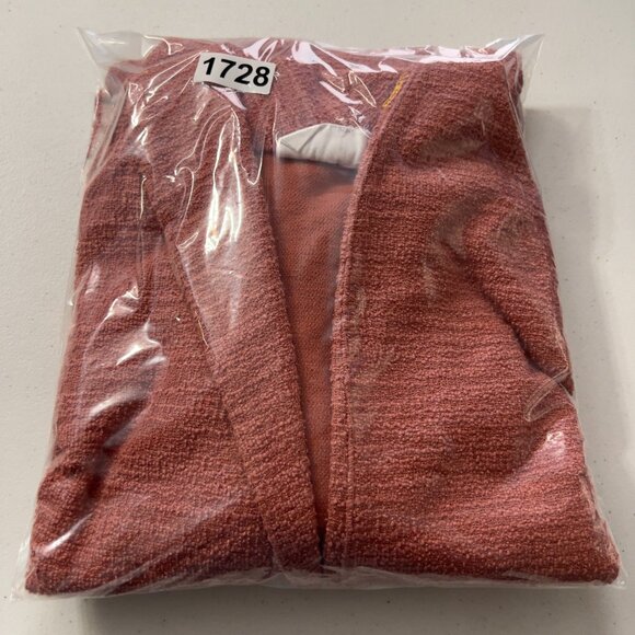 BB Dakota Women’s Open Front Blazer Cardigan Jacket Pink Textured Knit Pockets - Picture 10 of 10